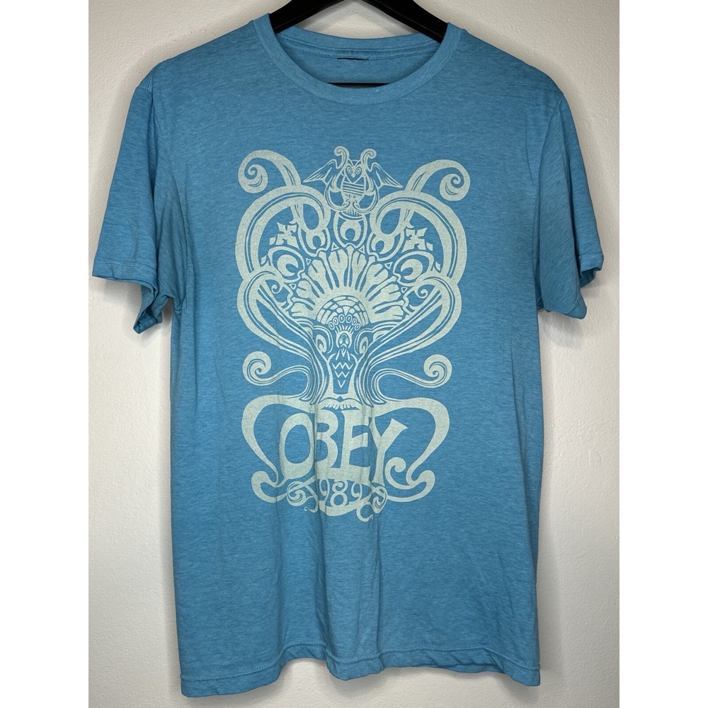 Vintage Y2K OBEY Propaganda T Shirt Made USA Streetwear Size M